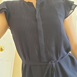 Forever 21 Pleated Navy Dress s. S